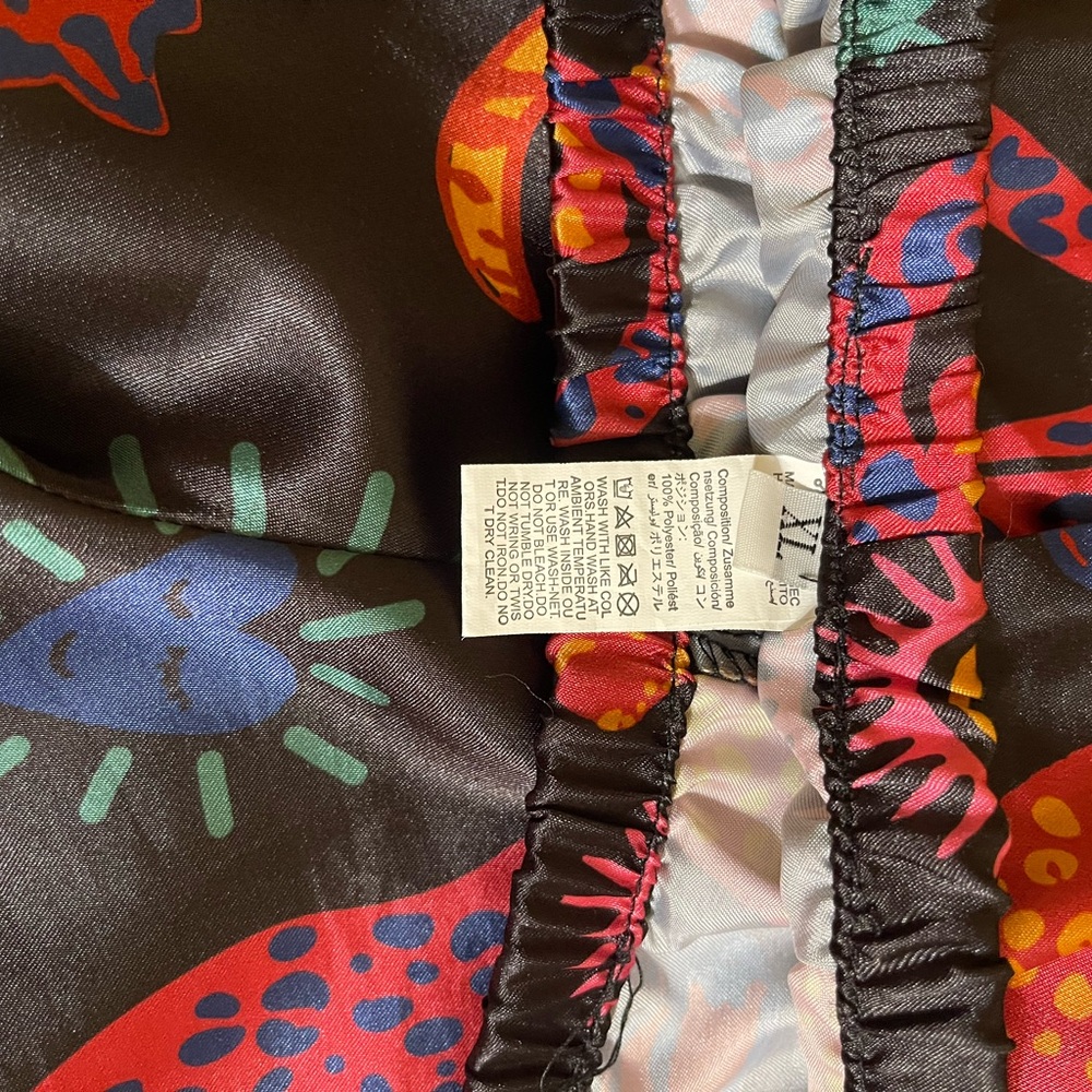 Silky Black Leopard-Print Wide Leg Pajama Pants - Picture 7 of 9
